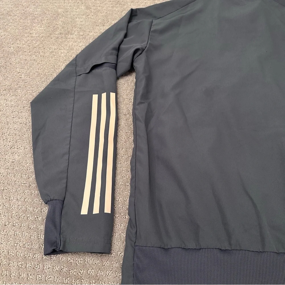 Adidas Aeroready Germany National Team Full-Zip Jacket, Gray and White, Small - Picture 9 of 12